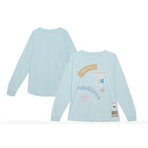 NWT Philadelphia 76ers Mitchell‎ & Ness Sidewalk Sketch Long Sleeve, Medium